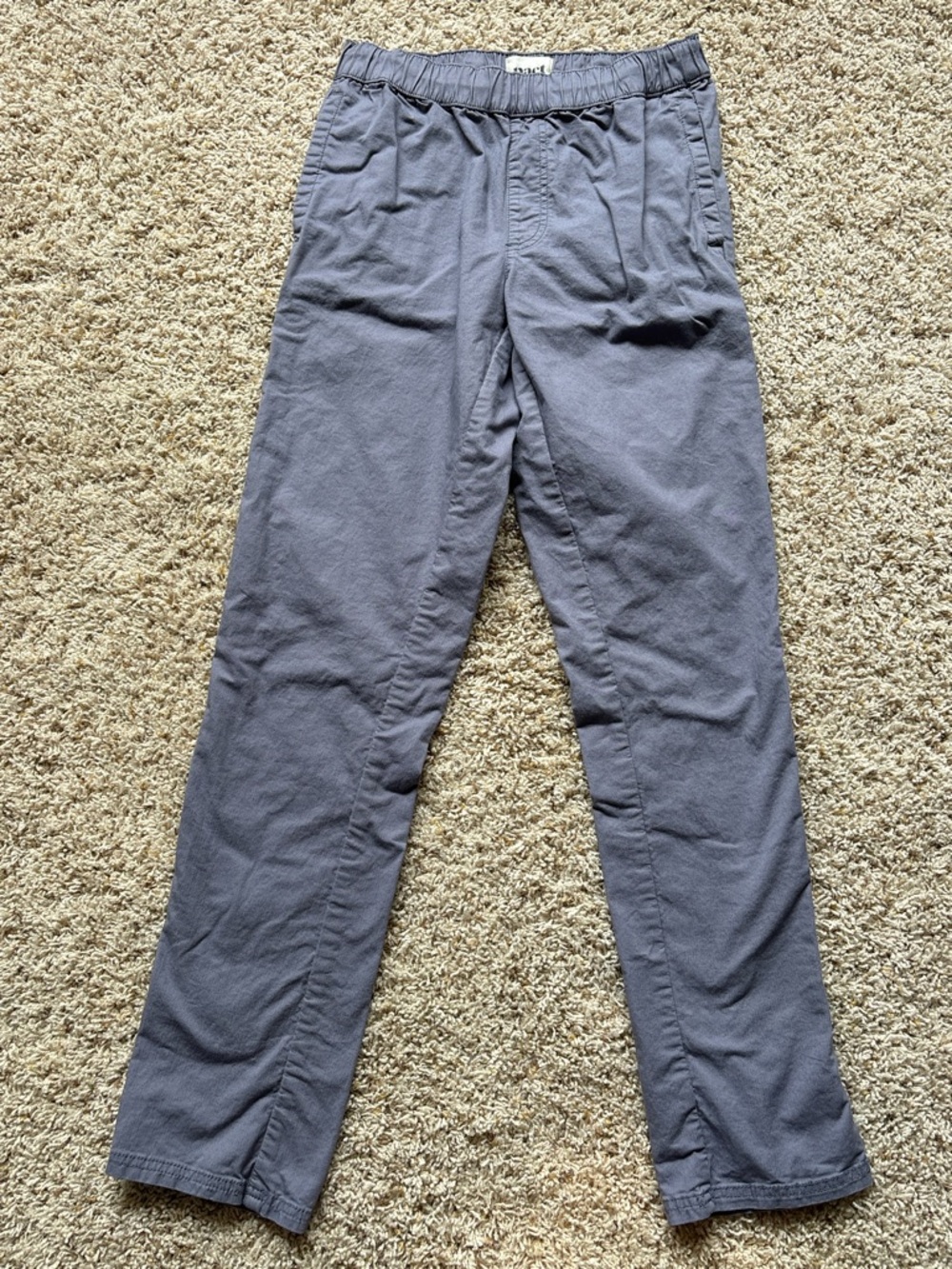 PACT Daily Twill Pant Organic Cotton Gray Women Size S Stretch Minimalist